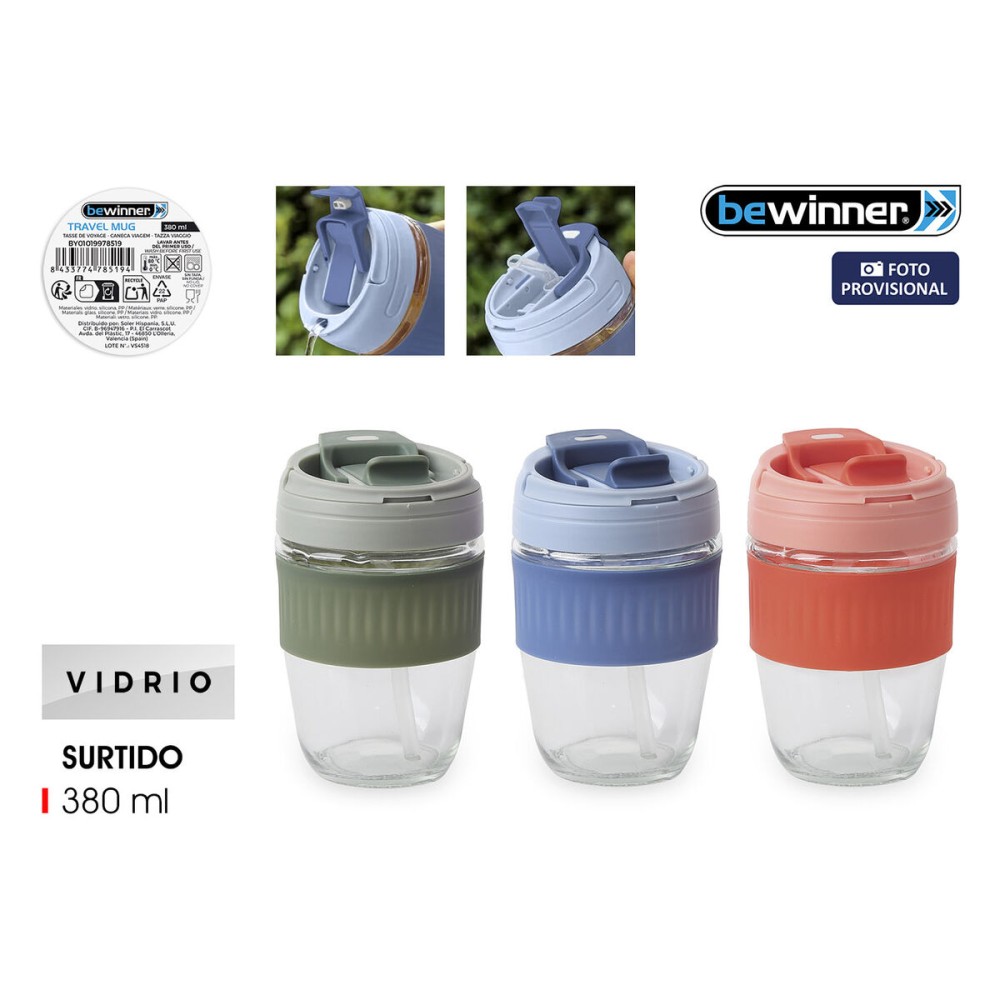 Thermal Cup with Lid Bewinner 380 ml (24 Units)