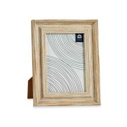 Cadre photo Verre Doré Bois Marron Plastique (19 x 2 x 24 cm) (6 Unités)