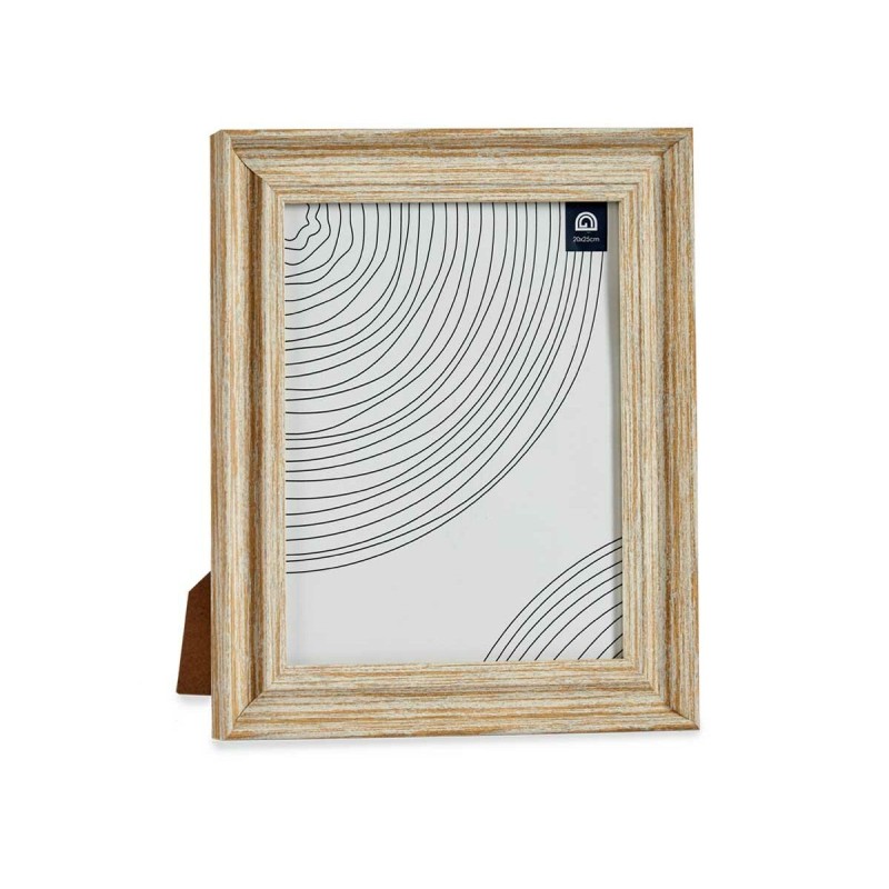 Cadre photo Verre Doré Bois Marron Plastique (26 x 2 x 31 cm) (6 Unités)