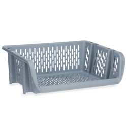 Vegetable basket Kinvara Q-SHELF-2 Grey polypropylene 30 x 13,5 x 38,7 cm (24 Units)