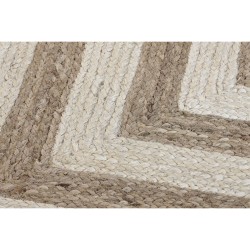 Carpet DKD Home Decor Scandi White Light brown Jute (120 x 180 x 1 cm)