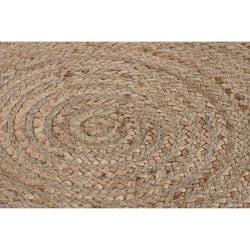 Carpet DKD Home Decor Scandi Green Light brown Jute (150 x 150 x 1 cm)