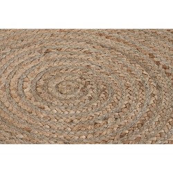 Tapis DKD Home Decor Scandi Vert Marron Clair Jute (150 x 150 x 1 cm)