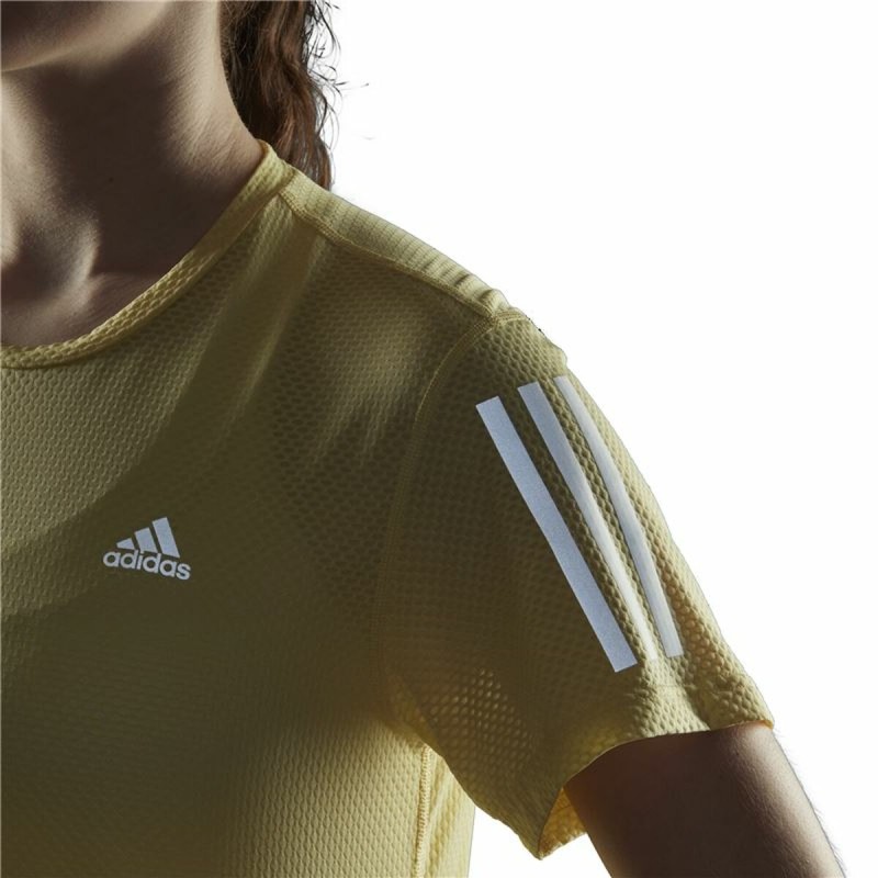 Women’s Short Sleeve T-Shirt Adidas Own Cooler Yellow