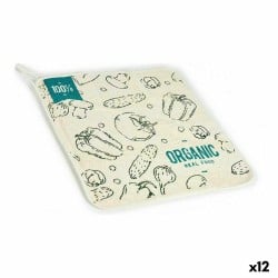 Kitchen Cloth White Green (50 x 0,3 x 50 cm) (12 Units)