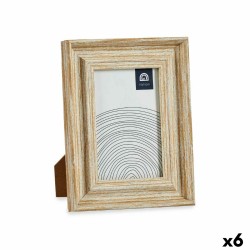 Fotorahmen Kristall Gold Holz Braun Kunststoff (16,2 x 2 x 21 cm) (6 Stück)