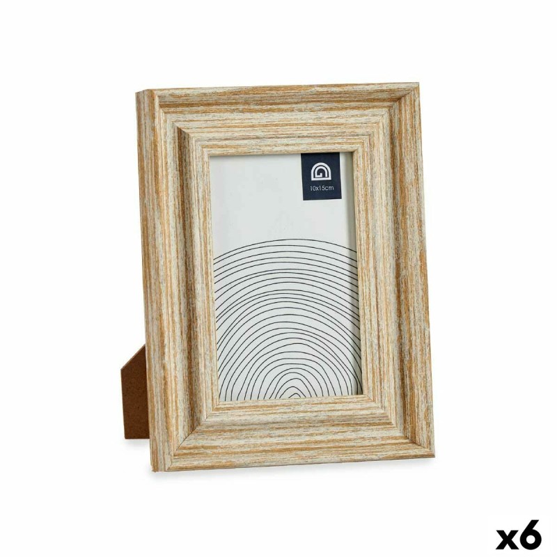 Fotorahmen Kristall Gold Holz Braun Kunststoff (16,2 x 2 x 21 cm) (6 Stück)