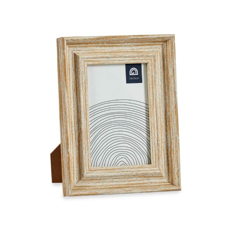 Cadre photo Verre Doré Bois Marron Plastique (16,2 x 2 x 21 cm) (6 Unités)