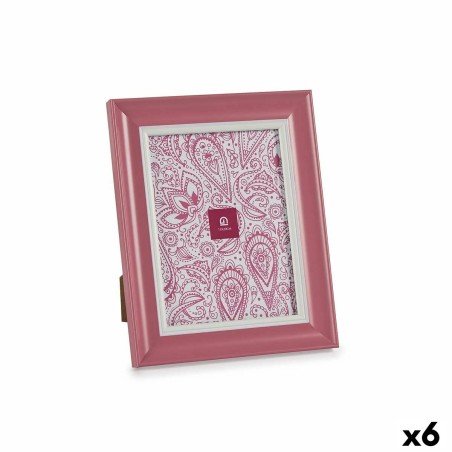 Cadre photo Verre Rose Plastique (6 Unités) (2 x 26 x 21 cm)