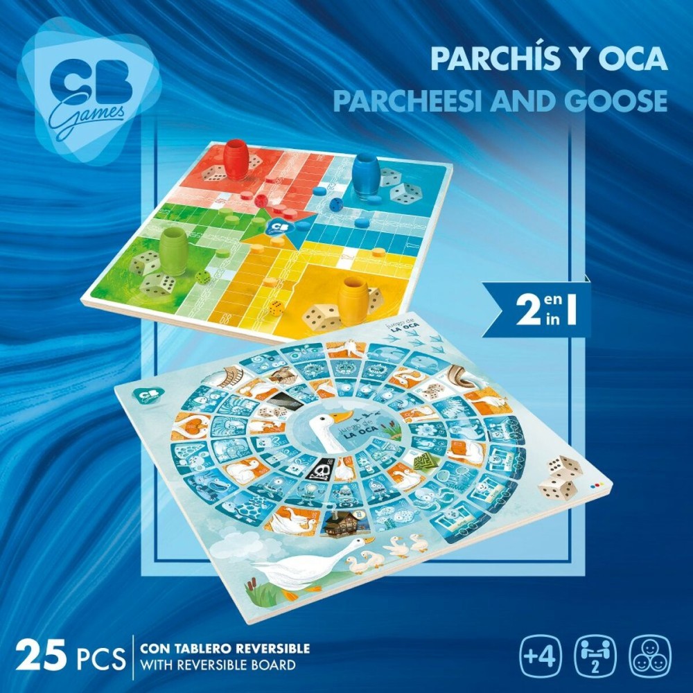 Jeu de petit chevaux et de l'oie CB Games 25 x 1 x 25 cm (25 Pièces) (6 Unités)
