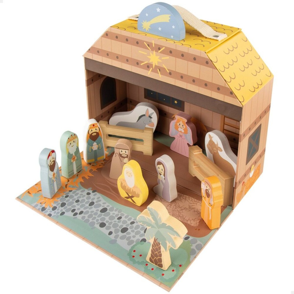 Crèche de Noël Woomax 24,5 x 20,5 x 24,5 cm (15 Pièces) (6 Unités)