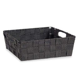 Korb Geflochten Schwarz 3 L (23 x 8 x 27 cm) (48 Stück)