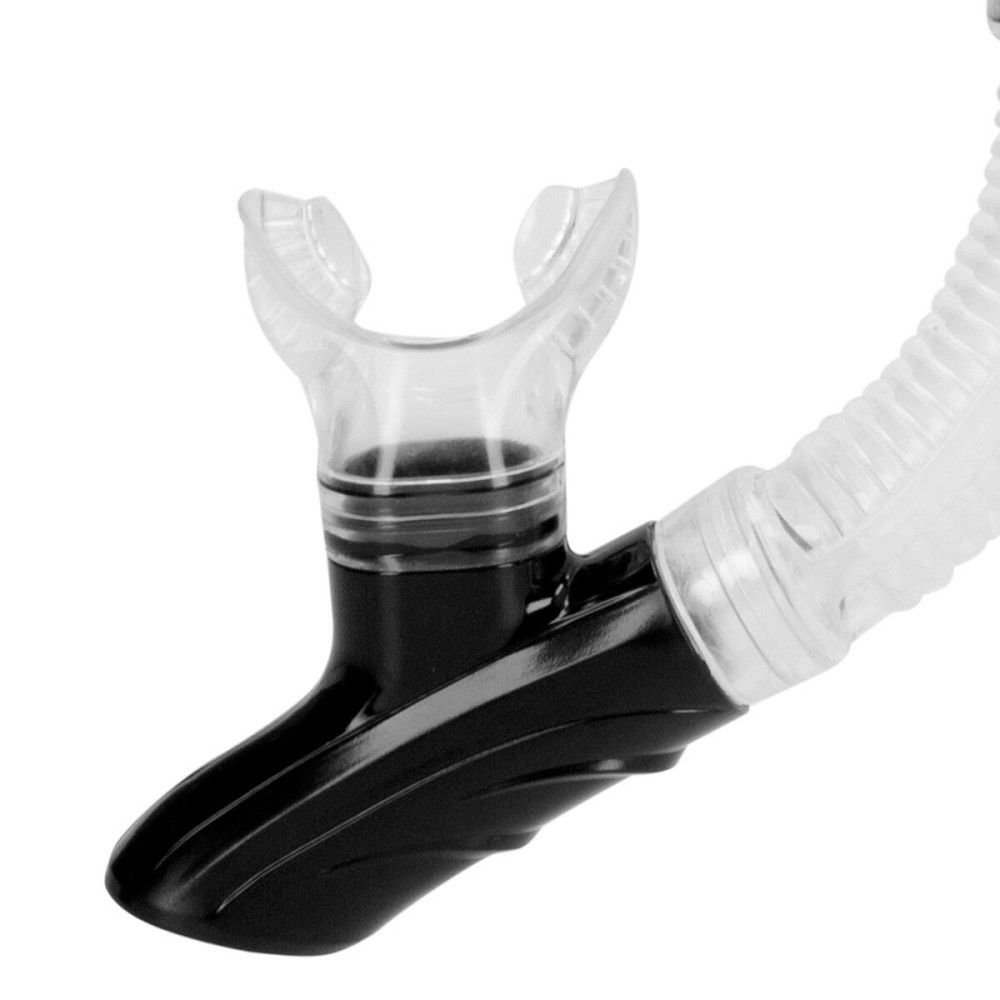 Diving Goggles with Snorkle and Fins AquaSport Black Adults (2 Units)