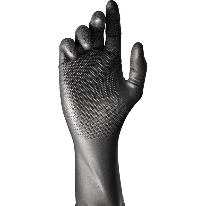 Gants Jetables JUBA Noir Sans poudre Caisse (50 Unités)