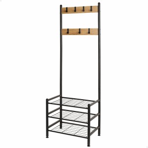 Porte-manteaux avec étagères Max Home Acier Mélamine Contre-plaqué Minimaliste 60 x 175 x 40 cm