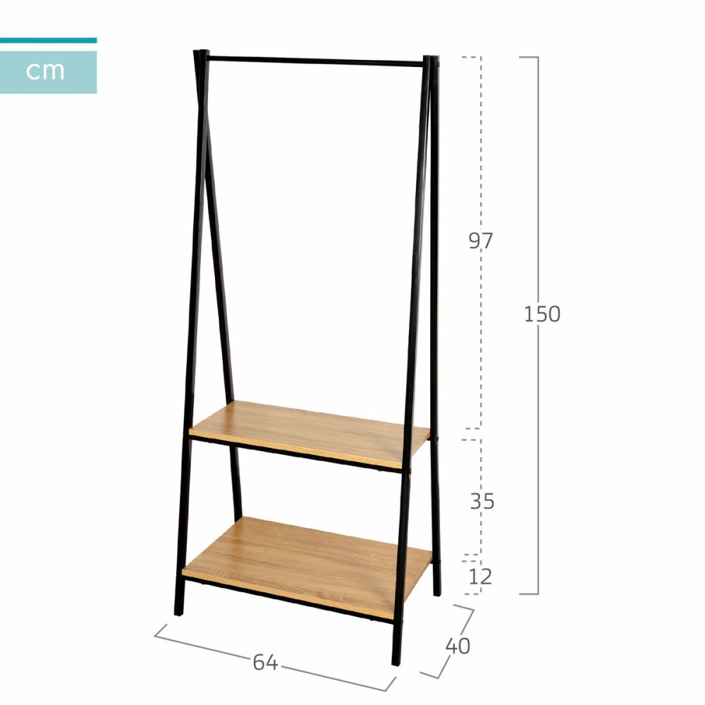 Garderobe mit Einlegeboden Max Home Stahl Melamine Spanplatte Minimalistisch 64 x 150 x 40 cm