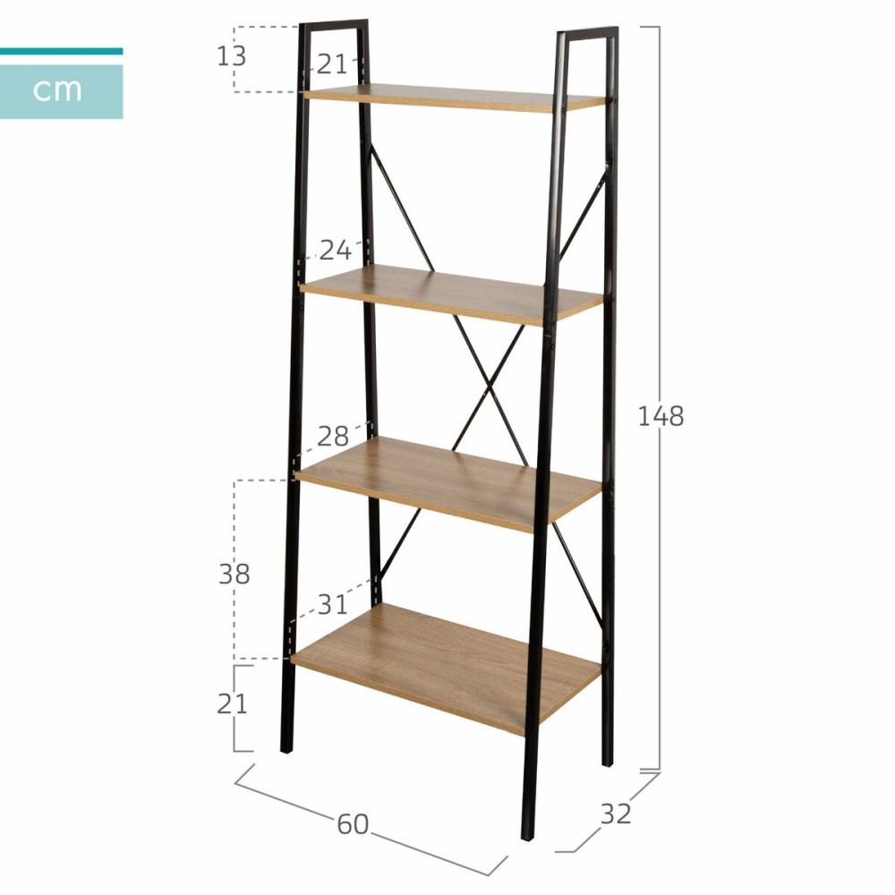 Étagère Max Home Acier Mélamine Contre-plaqué 60 x 148 x 32 cm