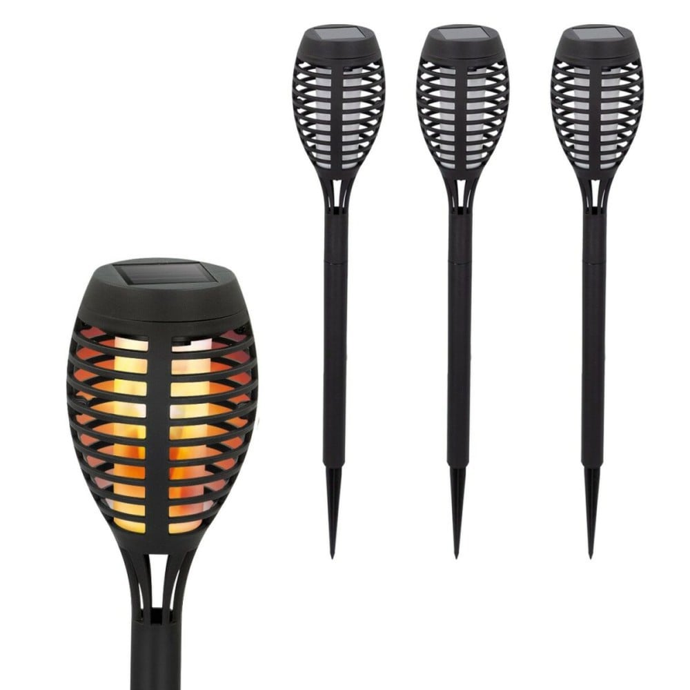 Solar-Gartenfackel-Set Aktive Kunststoff 7,5 x 50 x 7,5 cm (4 Stück)