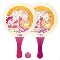 Raquettes de Plage avec Balle Aktive Hawai Bois 23,5 x 38 x 0,8 cm (12 Unités)