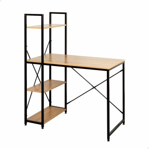 Schreibtisch mit Regal Max Home Stahl Melamine Spanplatte 100 x 120 x 52 cm