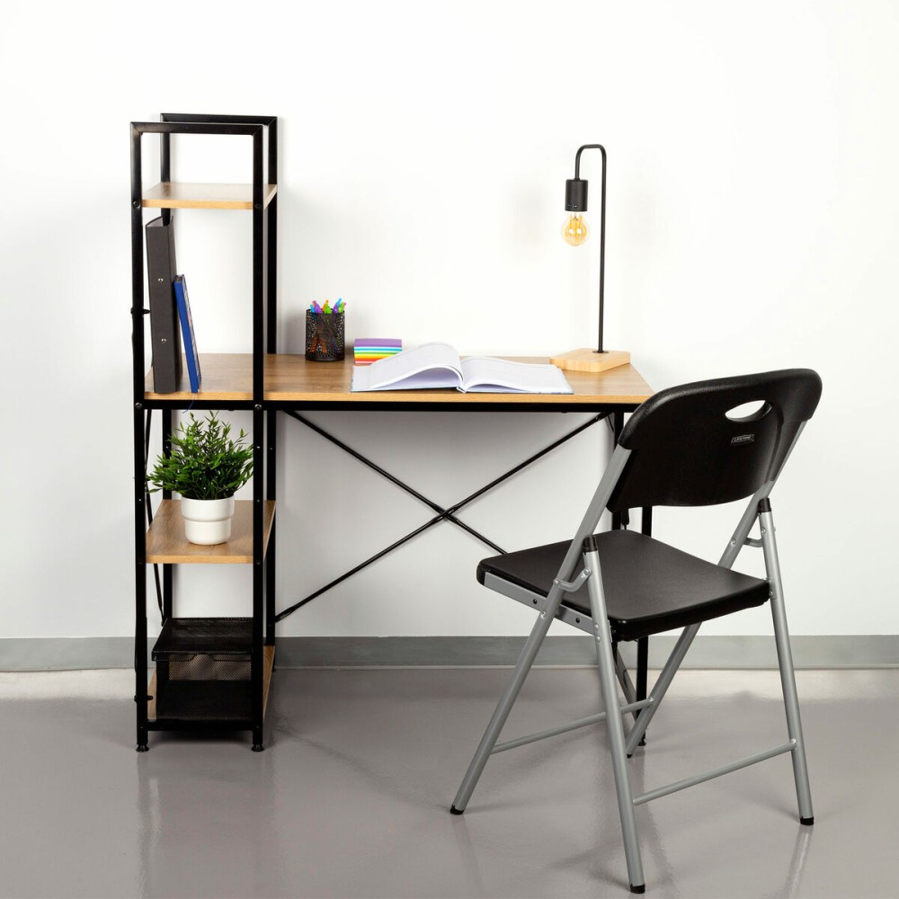 Schreibtisch mit Regal Max Home Stahl Melamine Spanplatte 100 x 120 x 52 cm