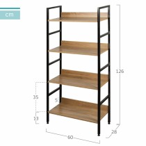 Regal Max Home Stahl Melamine Spanplatte 60 x 126 x 28 cm