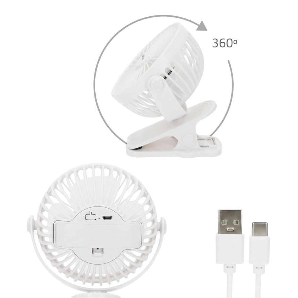 Wiederaufladbarer Schreibtischventilator Aktive (6 Stück)