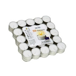 Ensemble de Bougies Magic Lights 50 Pièces Blanc