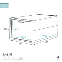 Stapelbarer Schuhkarton Max Home Polypropylen ABS 25 x 18,5 x 35 cm (4 Stück)