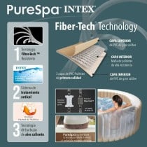 Aufblasbares Spa Intex Purespa Greywood Deluxe 28442EX 6 Plätze 220-240 V 1741 l/h 1089 L