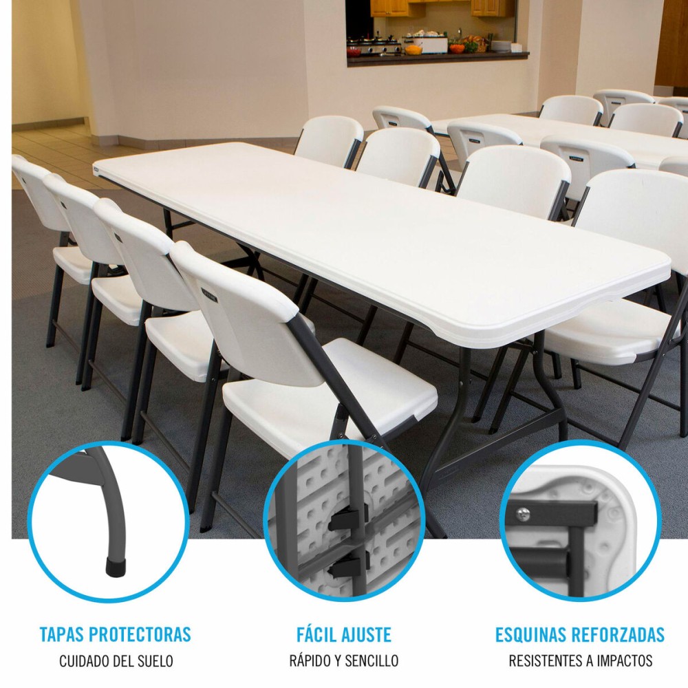 Table Klapptisch Lifetime Weiß 244 x 74 x 76 cm