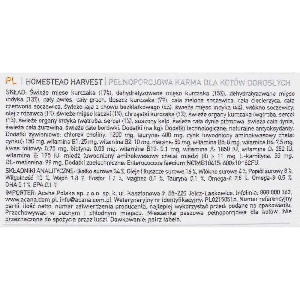 Katzenfutter Acana Huhn Truthahn Ente 340 g