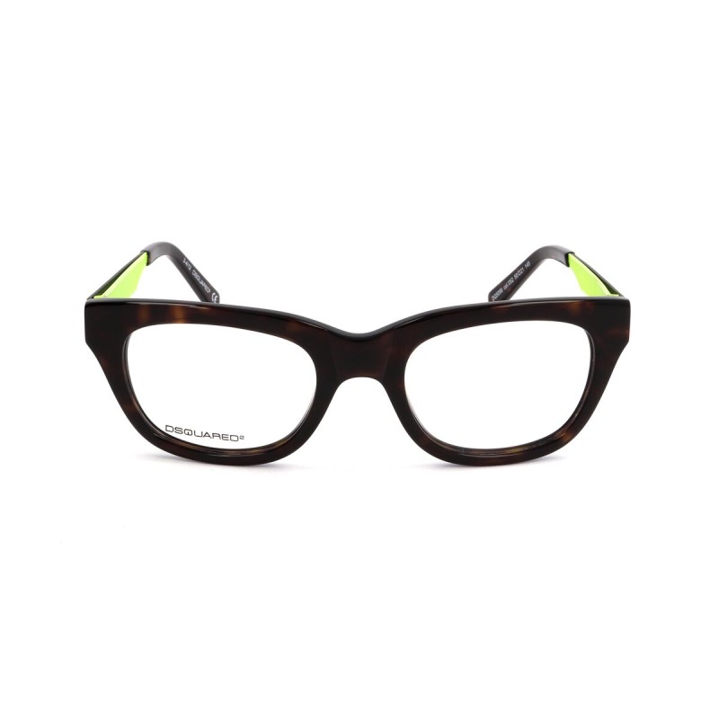 Monture de Lunettes Unisexe Dsquared2 DQ5096-052 Marron Ø 50 mm