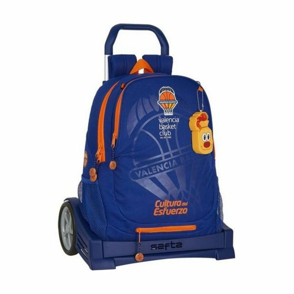 Cartable à roulettes Evolution Valencia Basket Bleu Orange 32 x 44 x 16 cm