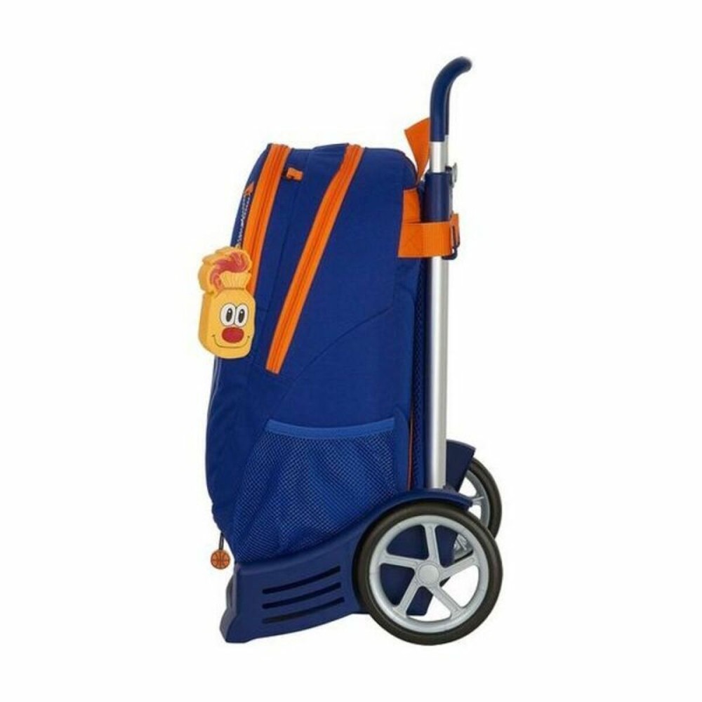 Cartable à roulettes Evolution Valencia Basket Bleu Orange 32 x 44 x 16 cm