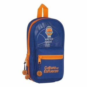 Plumier sac à dos Valencia Basket Bleu Orange 12 x 23 x 5 cm 33 Pièces