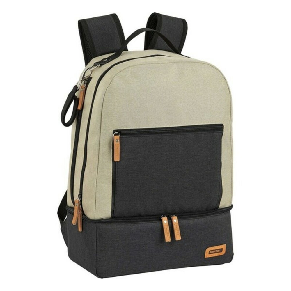 Baby Accessories Backpack Safta Beige Dark grey 30 x 43 x 15 cm