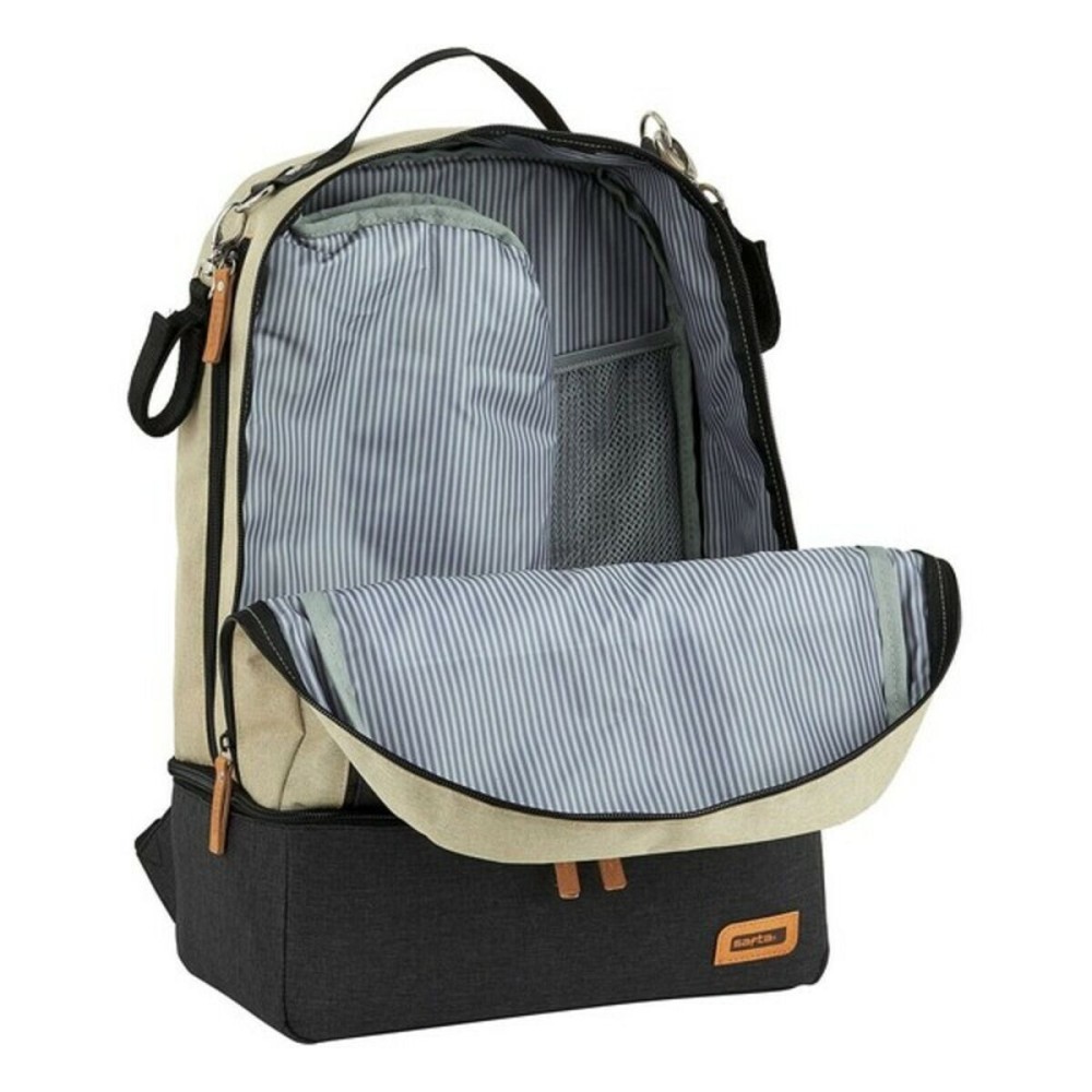Baby Accessories Backpack Safta Beige Dark grey 30 x 43 x 15 cm