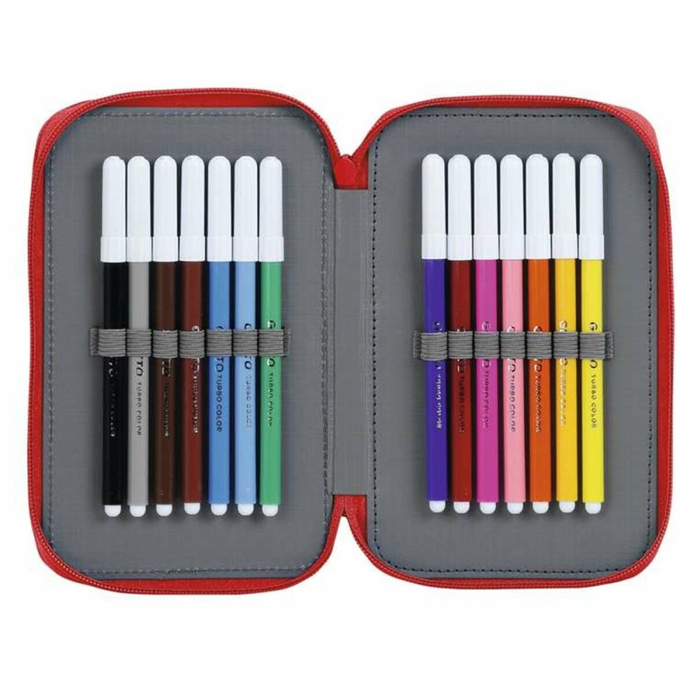 Double Pencil Case Real Sporting de Gijón 12,5 x 19,5 x 4 cm