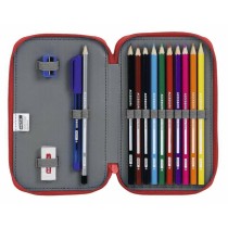 Double Pencil Case Real Sporting de Gijón 12,5 x 19,5 x 4 cm