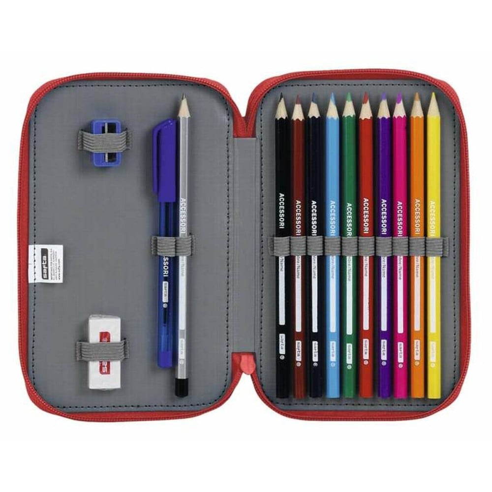 Double Pencil Case Real Sporting de Gijón 12,5 x 19,5 x 4 cm