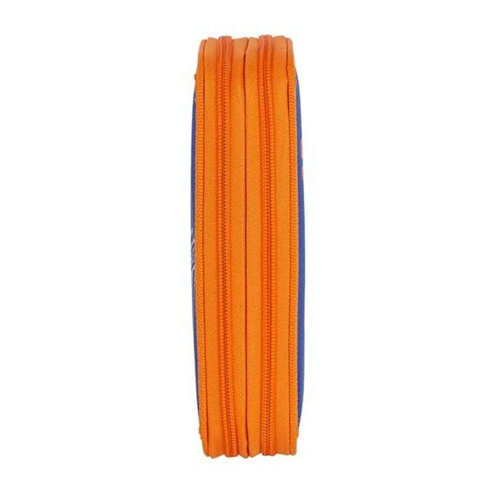 Double Pencil Case Valencia Basket M854 Blue Orange 12,5 x 19,5 x 4 cm