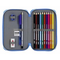 Double Pencil Case RCD Espanyol Blue White 12,5 x 19,5 x 4 cm