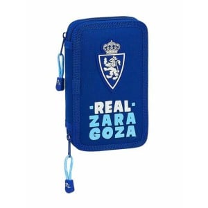 Double Pencil Case Real Zaragoza Blue Light Blue 12,5 x 19,5 x 4 cm