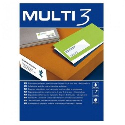 Étiquettes adhésives MULTI 3 Blanc Droit 500 Volets 70 x 35 mm (24 Unités)