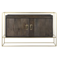 Buffet DKD Home Decor Marron Métal Bois de manguier 122 x 38 x 76 cm