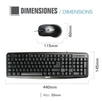 Tastatur mit Maus iggual COM-CK-BASIC QWERTY USB