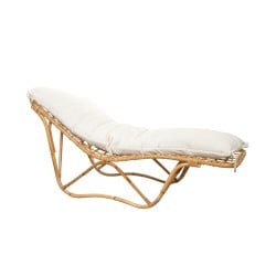 Sun-lounger Romimex Natural 170 x 70 x 65 cm