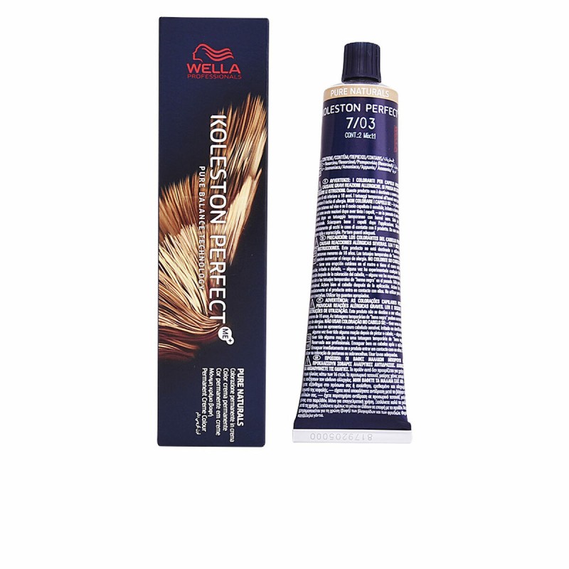 Teinture permanente Wella Koleston Perfect Nº 7.03 (60 ml)