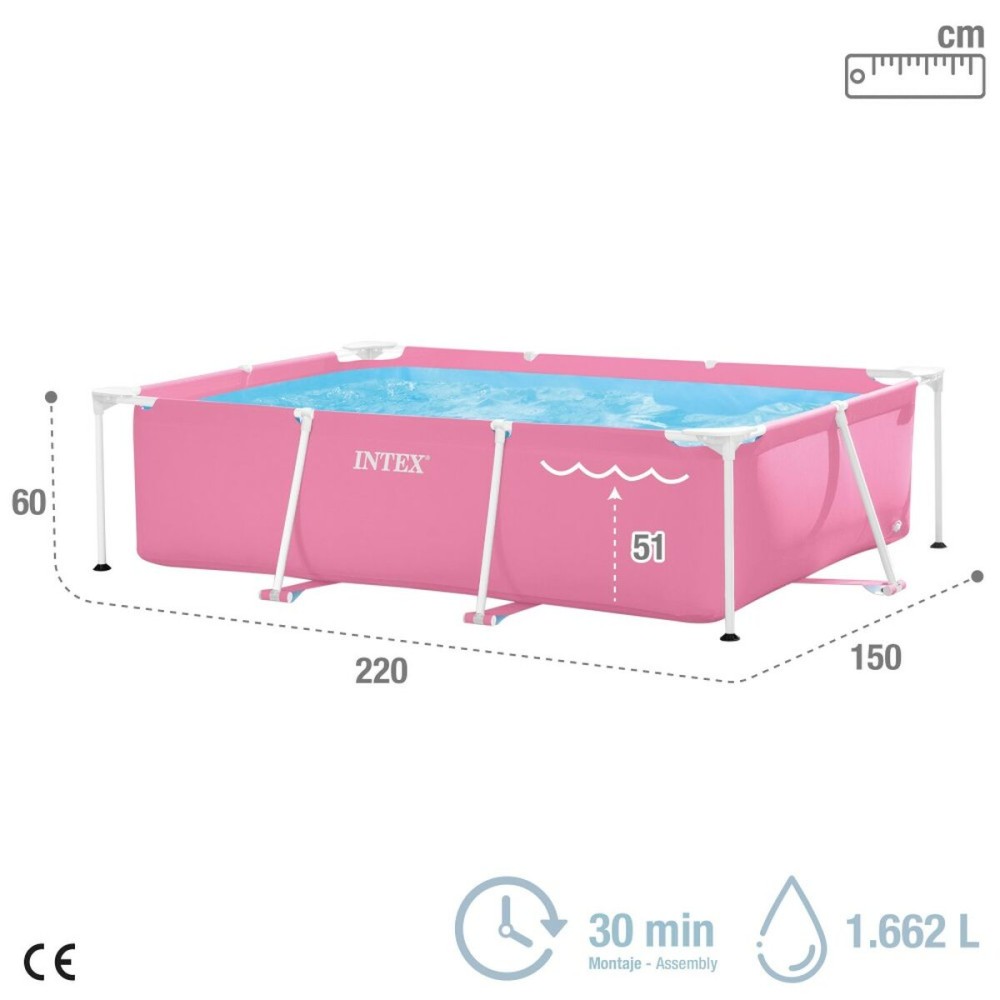 Piscine Démontable Intex Small Frame Familiar 28266NP 220 x 60 x 150 cm Rose